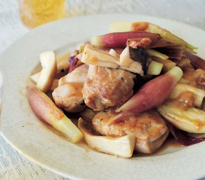 大きめみょうがでさっぱりおいしい「みょうがととり肉の梅風味焼き」