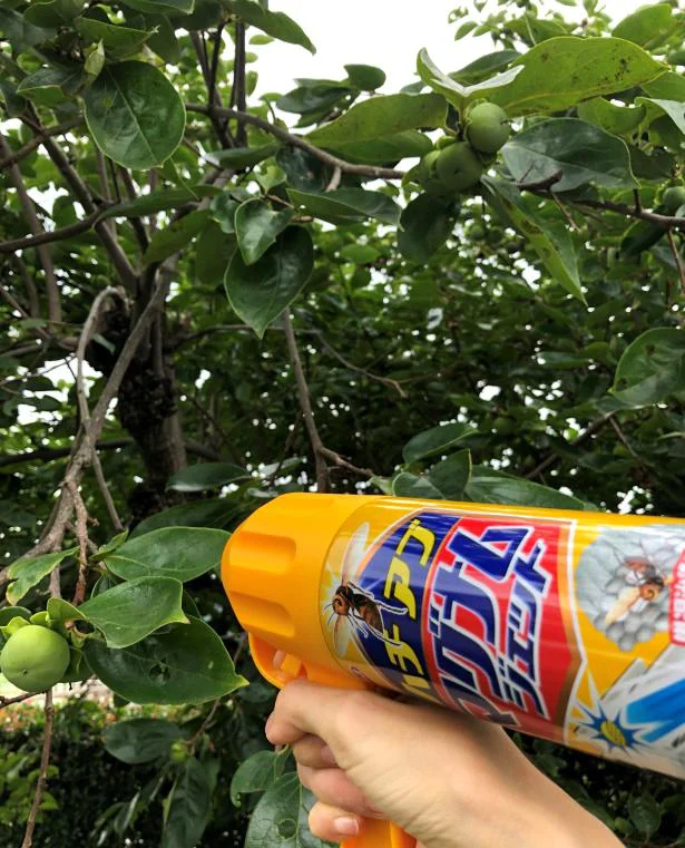 風向きによっては薬剤が目に入ることも…!