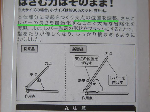 はさむ力はそのままなのが嬉しい！