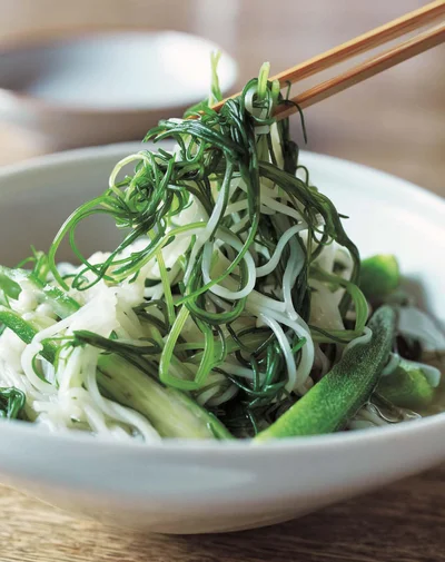 おかひじきが絶品「夏野菜のおひたしそうめん」