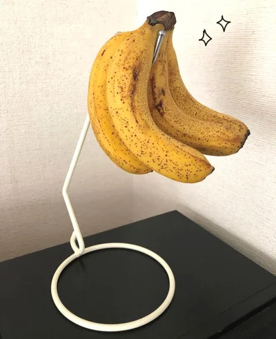 つるして保管するとこんなにバナナが映えます