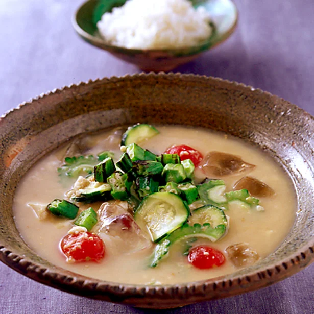 「夏野菜たっぷり冷や汁」