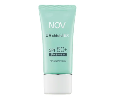 ▷ノブ UVシールドEX SPF50+・PA++++ 30g ￥2,500／常盤薬品工業