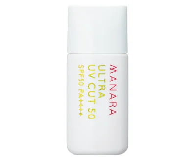 ▷ウルトラUVカット50 SPF50・PA++++ 30ml ￥3,500／マナラ化粧品