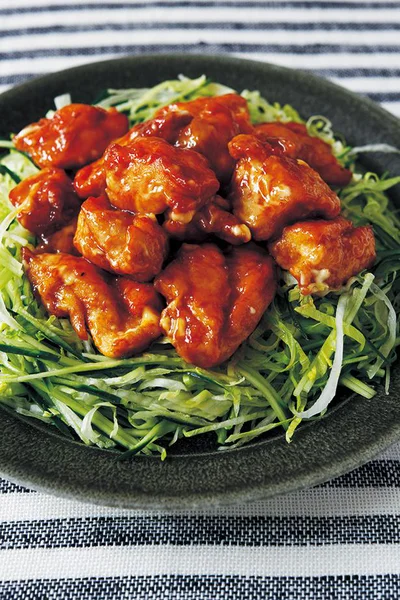 とりむねのマヨ照り焼きサラダ仕立て