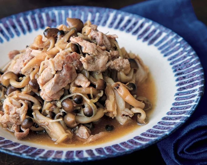 ご飯がすすむホッとする味「豚肉ときのこの甘辛煮」