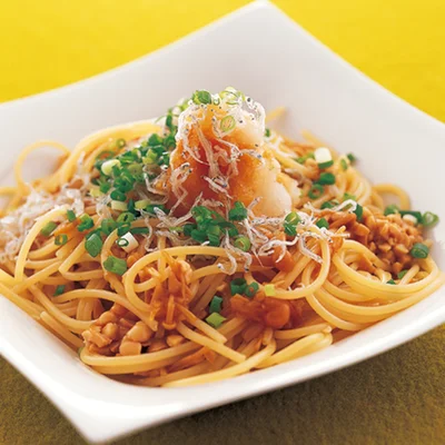 【画像を見る】ネバネバ食感がクセになる「おろし納豆スパゲッティ」