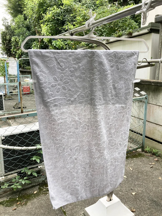 ビッグサイズのバスタオルも余裕で干せる~♪