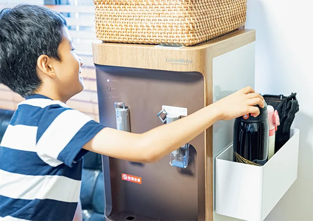 通学準備の通り道、使う場所にあるから忘れない!