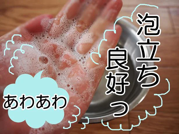 水で濡らせばどこでも手洗いＯＫ！泡立ちも良好