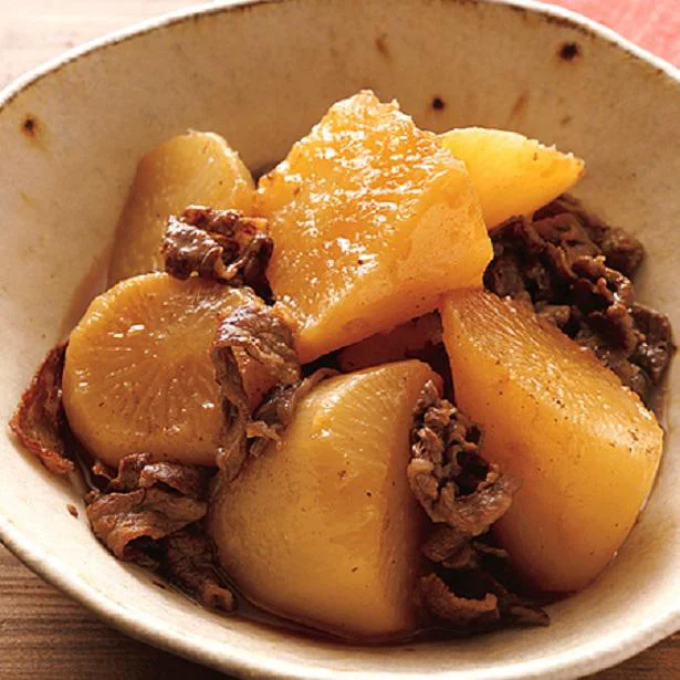 おはしがスッ。味がしみしみ。炒めて煮るだけ「牛肉と大根の甘辛煮」