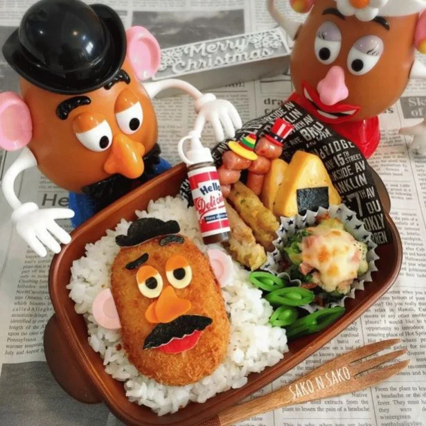 【キャラ弁】本来の遊び方そのまんまで再現できるミスター・ポテトヘッド弁当