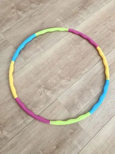 カラフルなフラフープが完成
