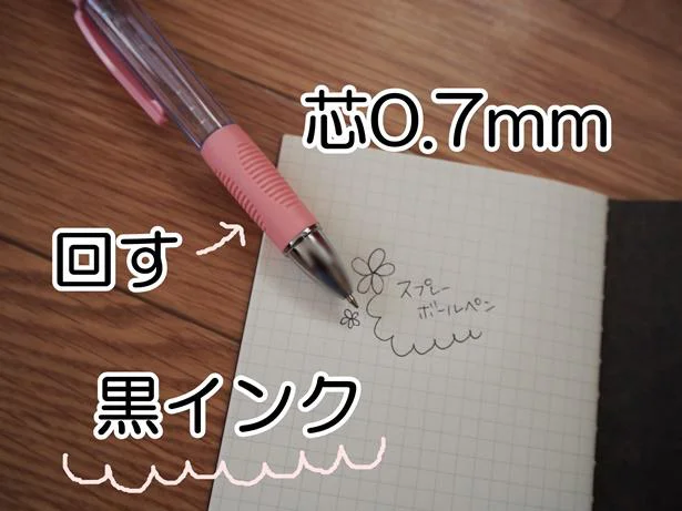 もりろん、ボールペンとしてもちゃんと使える!