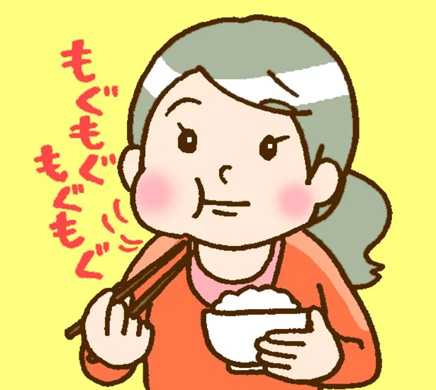 左右どちらかの歯ばかりで食べていると、顔のゆがみの原因に