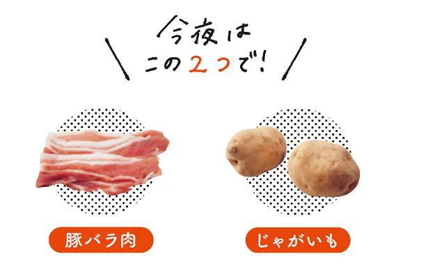 材料は豚バラ肉とじゃがいもだけ！