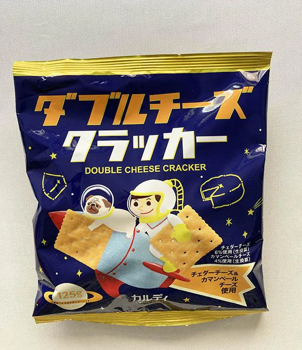 【画像を見る】チェダーチーズ&カマンベールチーズ使用の「ダブルチーズクラッカー」
