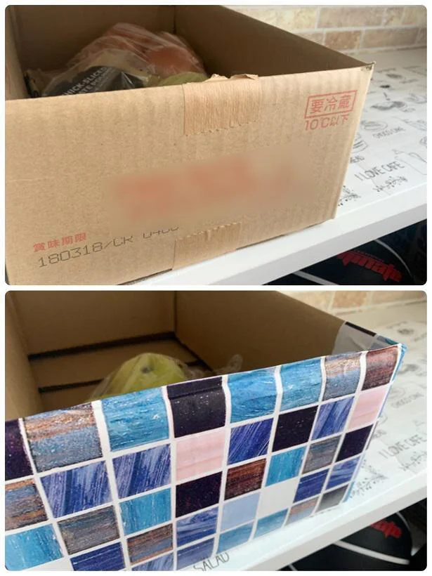 段ボールや空き箱が ダイソー Mtリメイクシート でおしゃれな収納ボックスに大変身 画像2 11 レタスクラブ 段ボールや空き箱が ダイソー Mtリメイクシート でおしゃれな収納ボックスに大変身 画像2 11 レタスクラブ