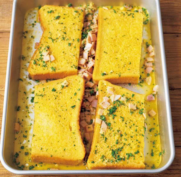 ハム&パセリのフレンチトーストの作り方
