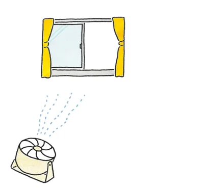 換気は風を取り込むものだと思いがちですが、実は室内の空気を外に出すことも大切。