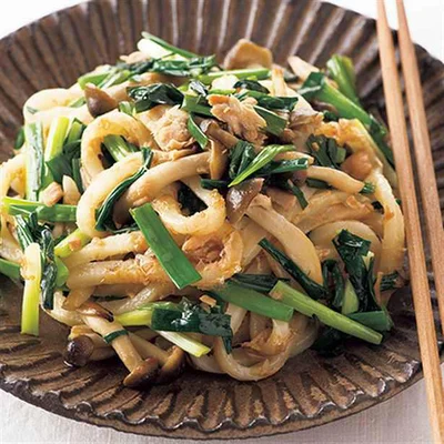 「ツナねぎ焼きうどん」