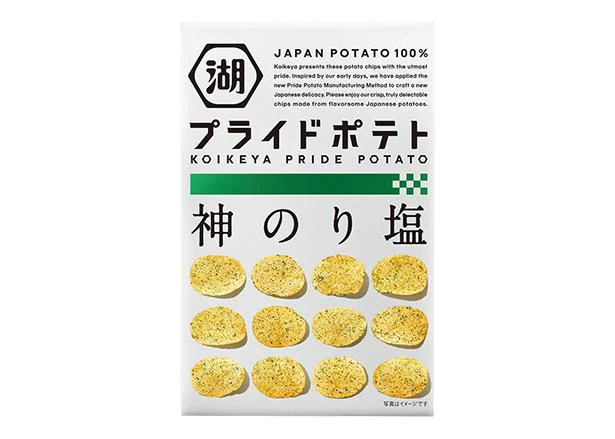 湖池屋 プライドポテト 神のり塩　58g ¥140（編集部調べ）／湖池屋