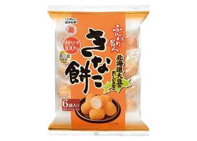 ふんわり名人きなこ餠　75g ¥200（編集部調べ）／越後製菓