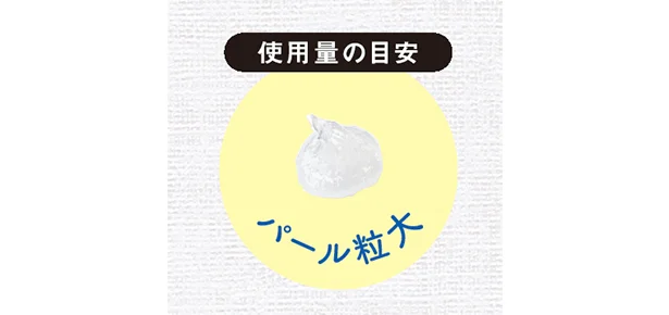 【使用量の目安】パール粒大