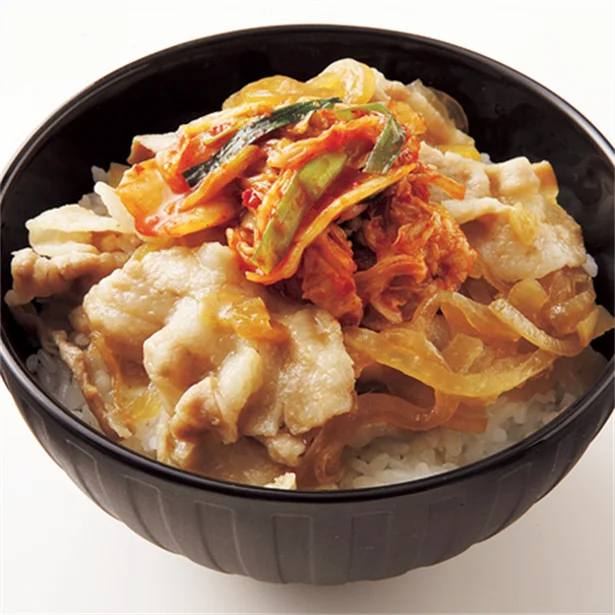 「レンジキムチ豚丼」