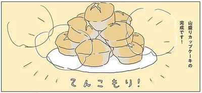 山盛りカップケーキで一息