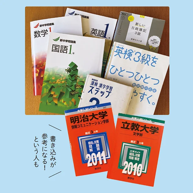  「実は」意外と売れ筋５▷使い終えた参考書