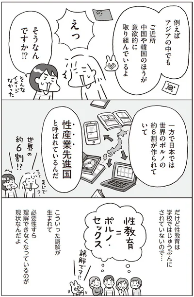 性教育がじゅうぶんにされていないので、誤解が生まれている