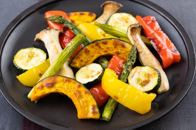 手動メニューで作ったグリル野菜。夕飯の副菜にも、お酒のおつまみにも！