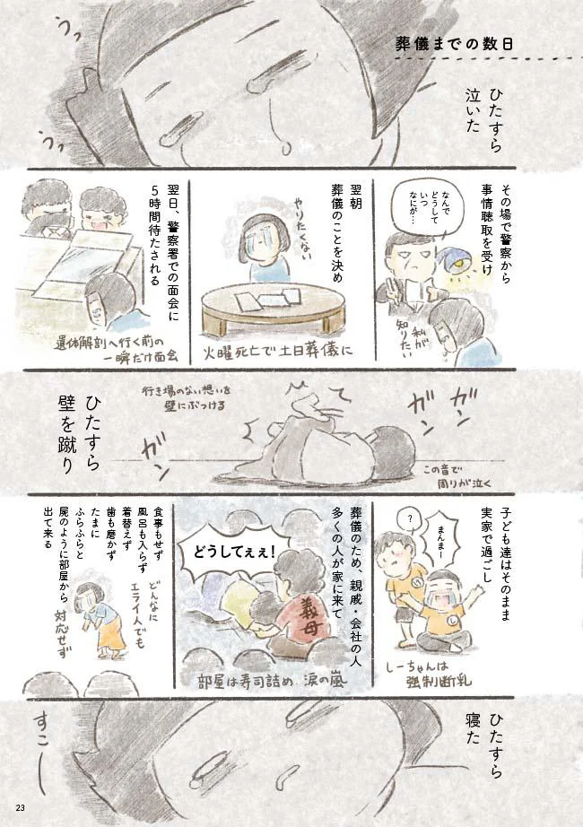なんで死んだのか私が聞きたい 警察から事情聴取を受けて 旦那が突然死にました 3 レタスクラブ