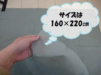 【画像】「ベランダ用布団干しシート」サイズは160×220cm