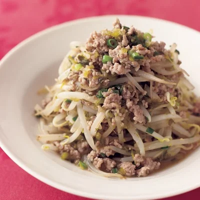 「もやしひき肉炒め」 