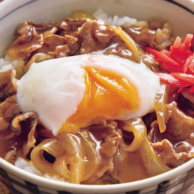 「とろみ温玉牛丼」