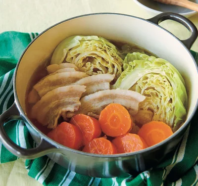 うまみたっぷりのやさしい味わい「春キャベツと豚肉の和風ポトフ」