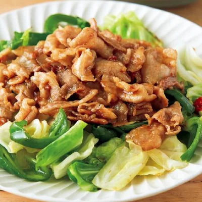 みそ味の豚肉を、シャキシャキ野菜と一緒に