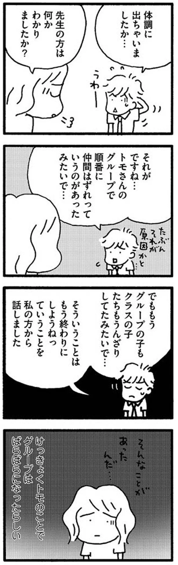 順番に仲間はずれがあったらしい