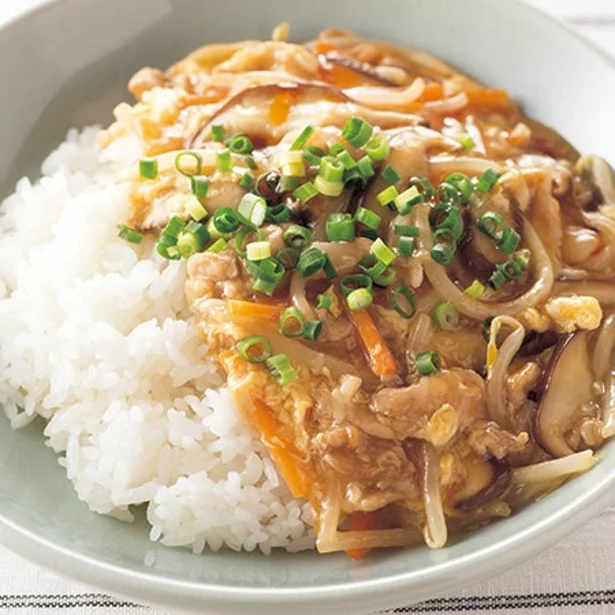 「豚こまの酸辣（サンラー）あんかけ丼」