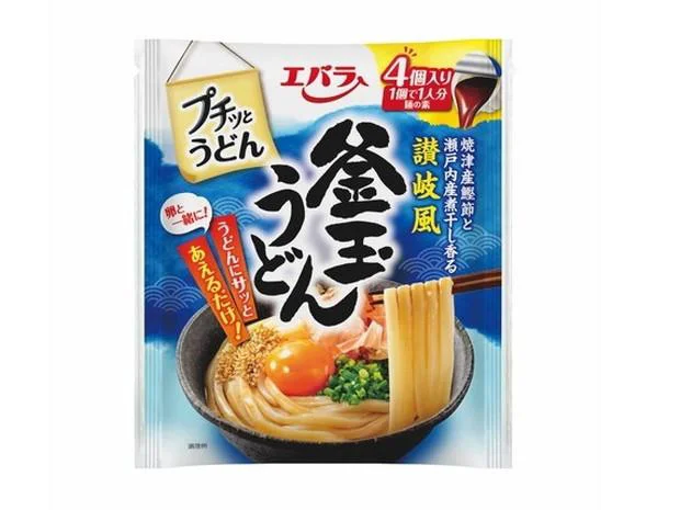 「プチッとうどん 釜玉うどん」はだしにこだわる本格派