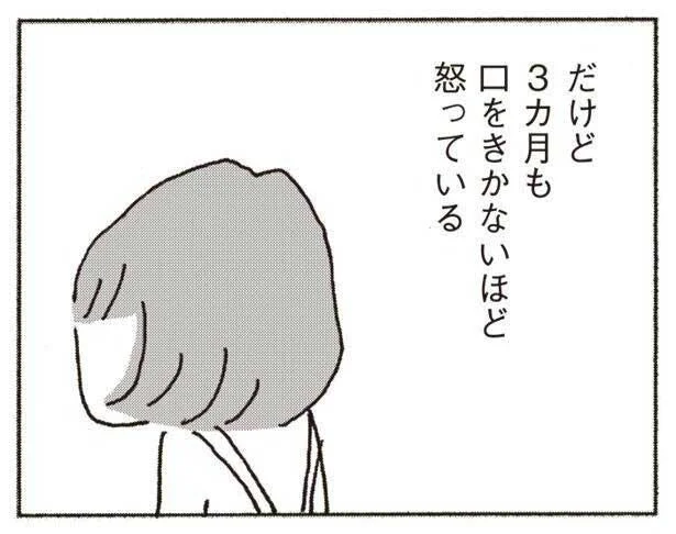 3か月も口をきかないほど怒っている