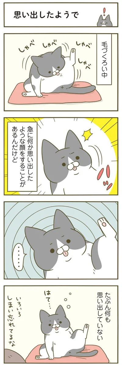 思い出したようで