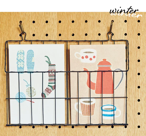 冬▷冬は毛糸やお茶など、温かみを感じる絵柄をチョイス。