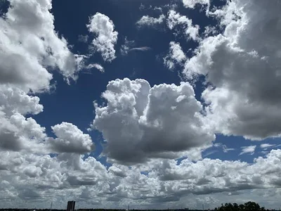 熱対流の上昇気流にのって、モクモクする雲