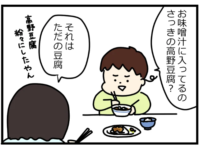 お味噌汁に入ってるのも高野豆腐？