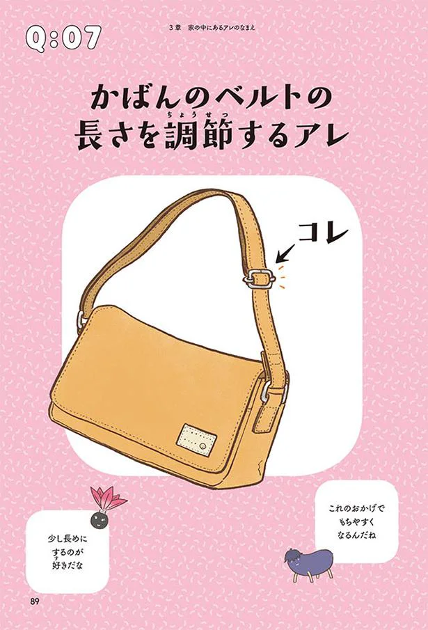 肩かけカバンの長さを調節するあの金具の名前は モノのなまえ事典 6 レタスクラブ 肩かけカバンの長さを調節するあの金具の名前は モノのなまえ事典 6 レタスクラブ