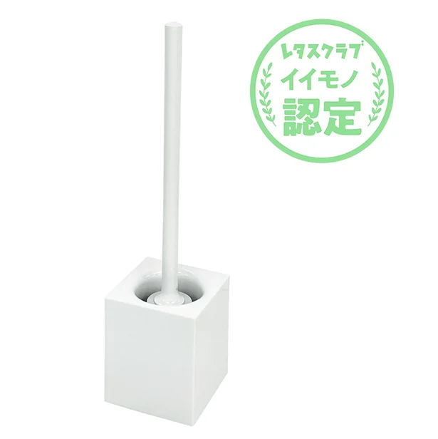オーエ「しなやか速乾 トイレブラシケース付き」▷幅9.5×奥行き9.5×全長37cm ¥1,200