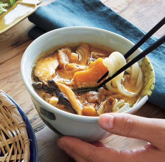 【画像】かぼちゃと豚バラの甘みで食べごたえあり！「豚かぼちゃつけつゆ」